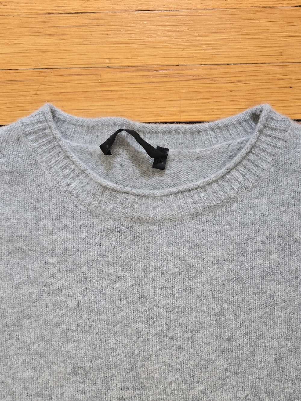 Jenni Kayne, Everyday Gray Wool Cashmere Blend Crewneck Sweater, EUC, W's XS - Picture 3 of 13